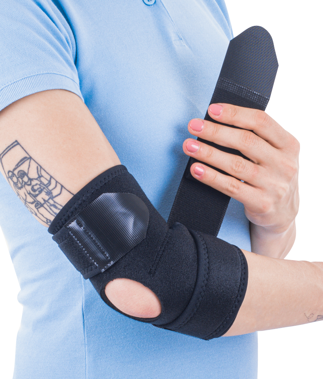 Orteza de cot cu suport elastic Triasport Elbisport Aktiv, SRT245, Marime universala