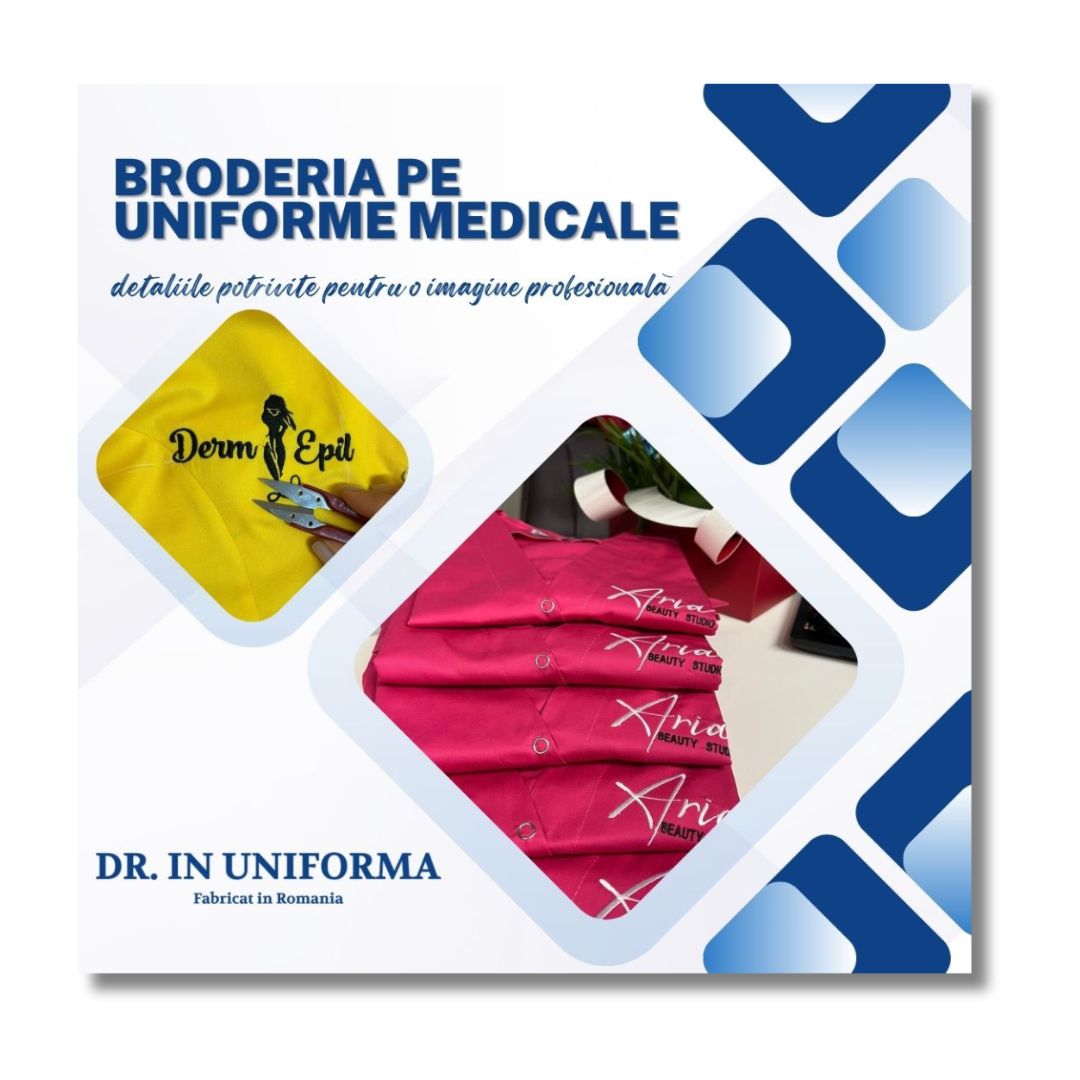 Broderia pe uniforme medicale – detaliul care completează imaginea profesională