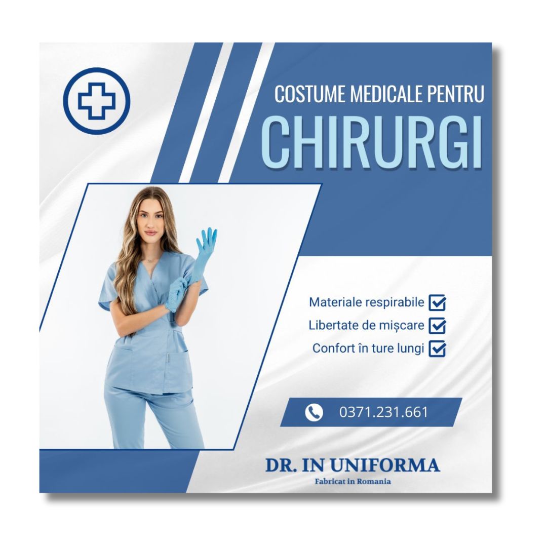 Costume medicale pentru chirurgi - confort și libertate de mișcare în timpul intervențiilor
