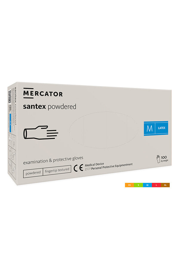 Set 100 bucati manusi santex powdered protectie si examinare doctor in uniforma